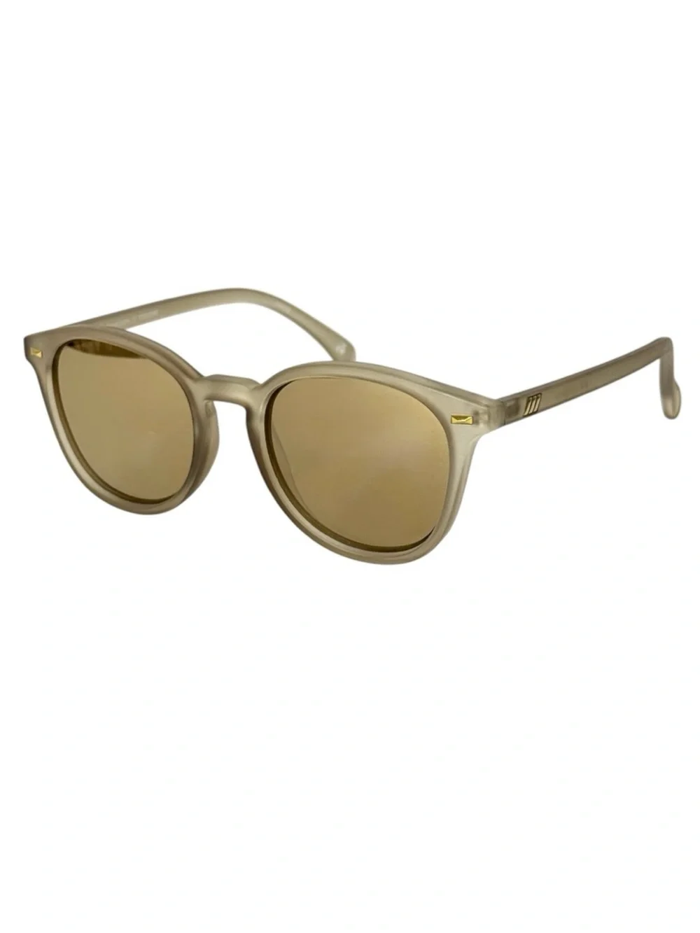 LE SPECS Bandwagon NEW Sunglasses Matte Stone Frame With Copper Mirror Lens NEW